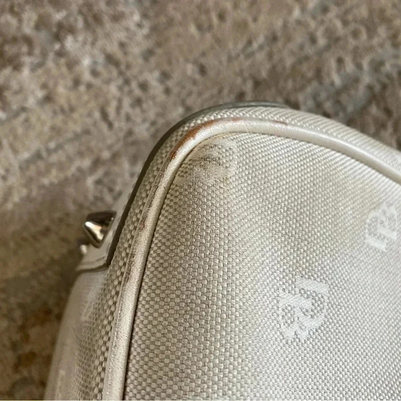 Dooney & Bourke Signature Vintage Ivory Medium Purse Hand Bag Monogrammed - Picture 8 of 16